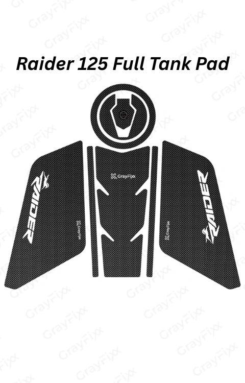 Raider 125 Full Tank Pad with Knee Pad | Full Tank Pad Compatible with Raider 125, Waterproof, Premium Finish, Pack of 1